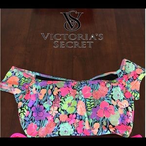 Victoria’s Secret Flower Print Crop Bikini Top